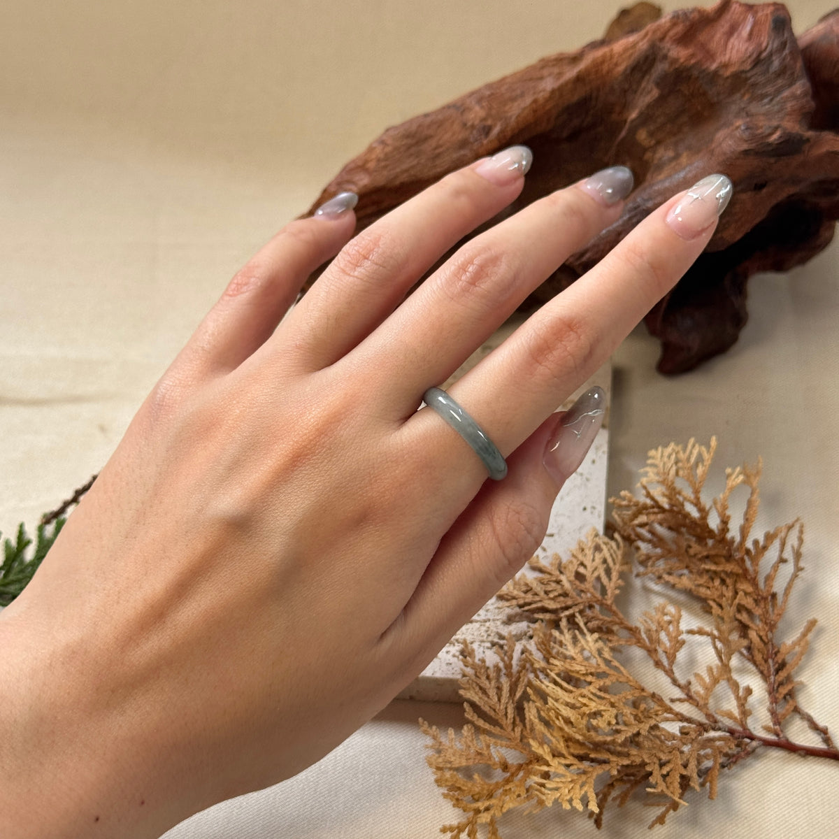 AUTUMN | Dusty Jadeite Rings