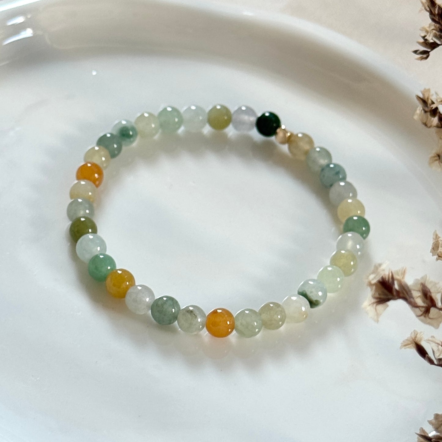 Honeydrop Beaded Jadeite Bracelet
