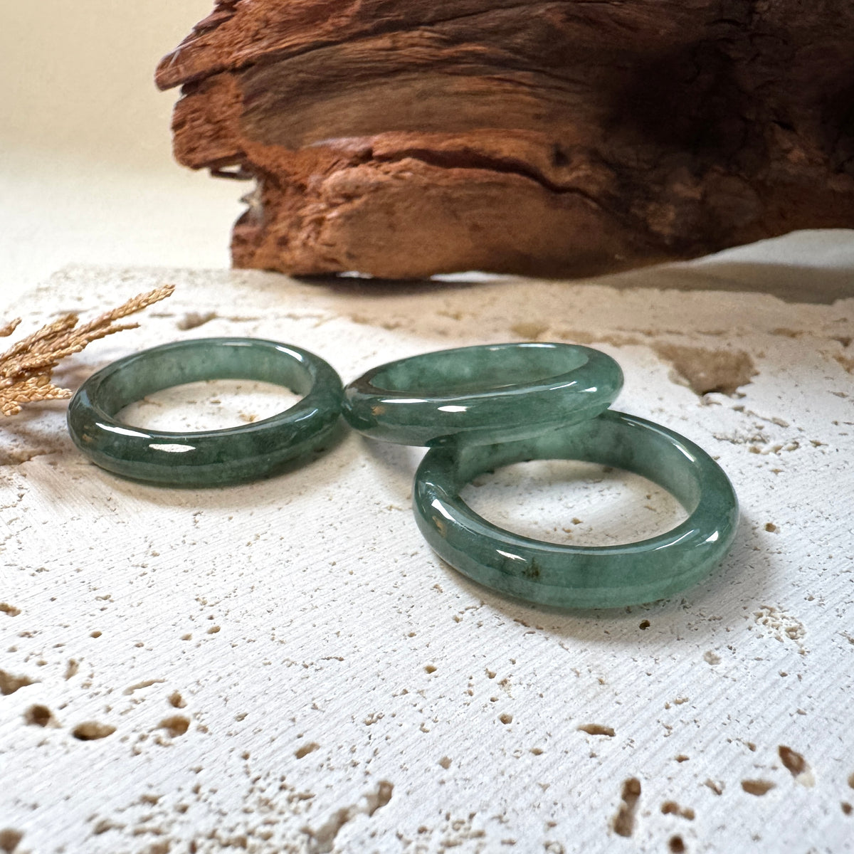 AUTUMN | Forest Green Jadeite Rings