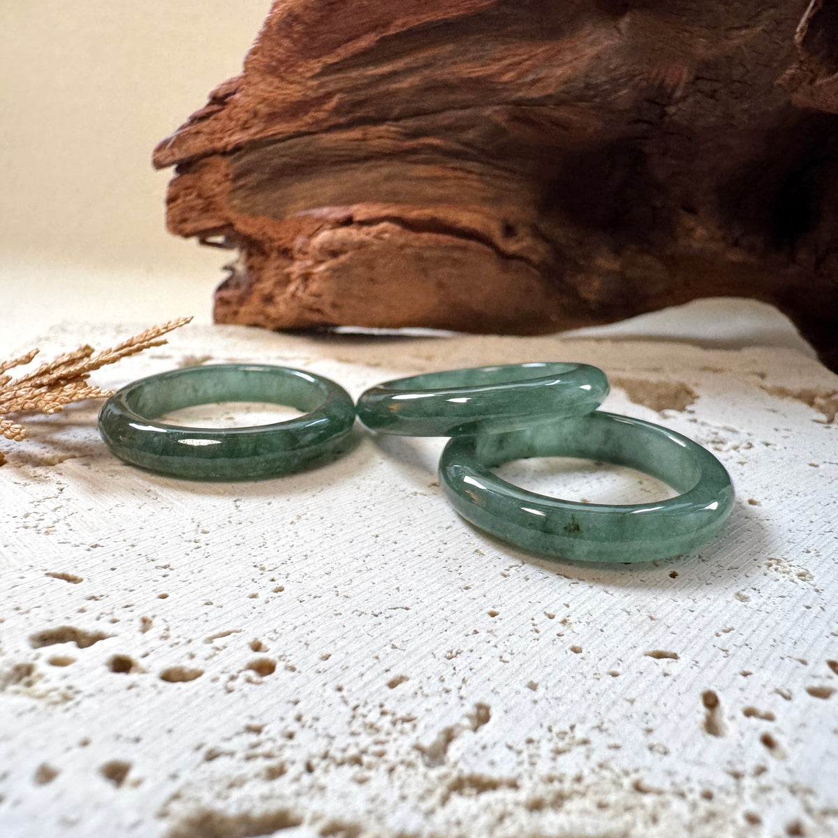 AUTUMN | Forest Green Jadeite Rings