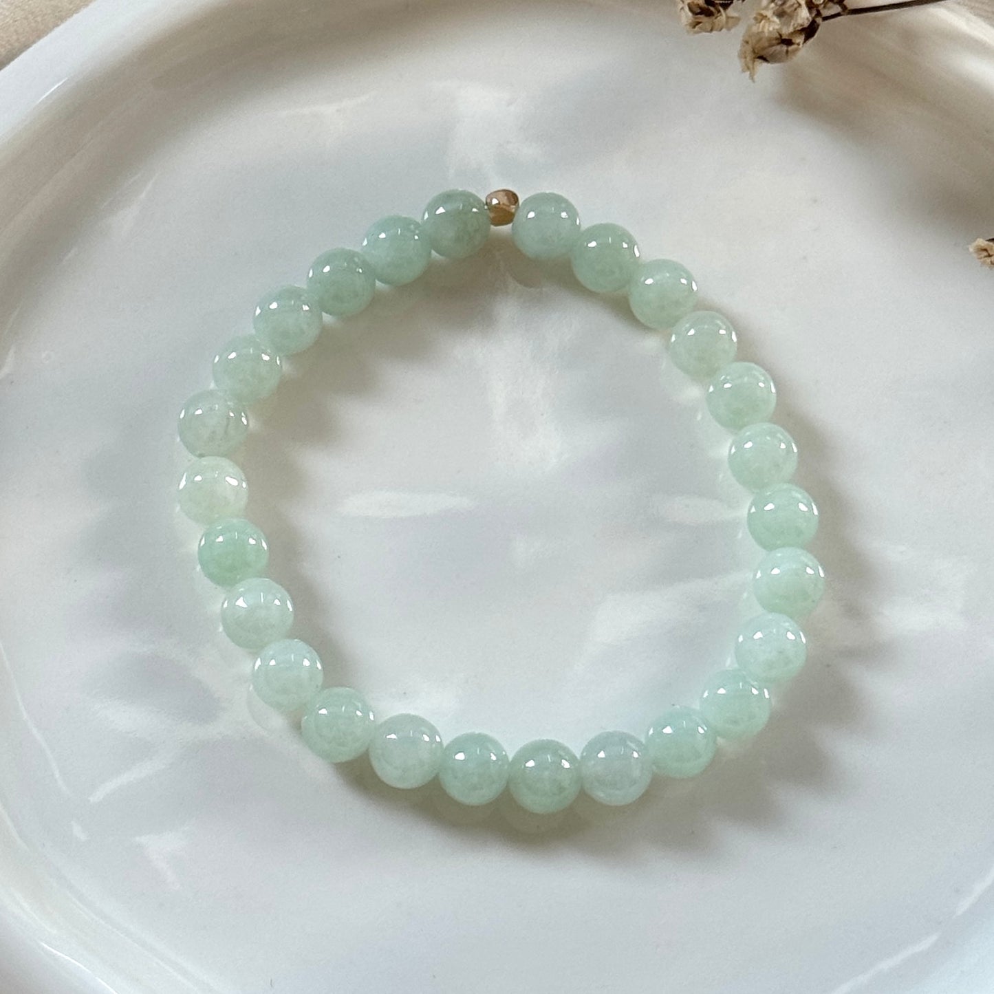 Mint Beaded Jadeite Bracelet