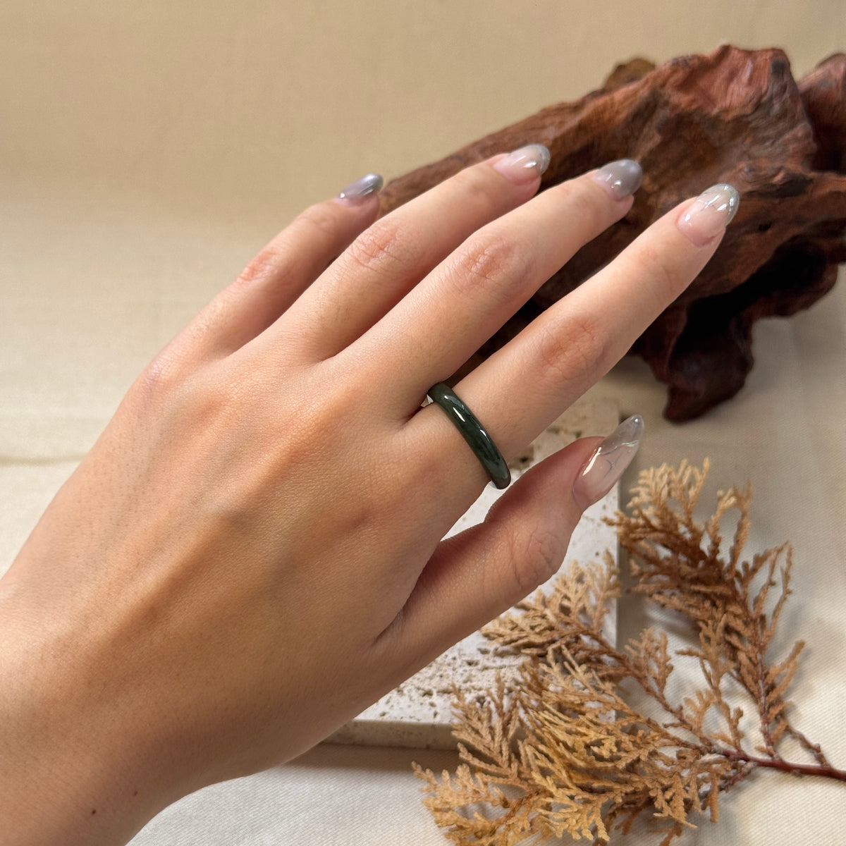 AUTUMN | Forest Green Jadeite Rings