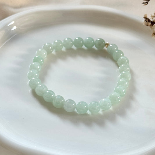Mint Beaded Jadeite Bracelet