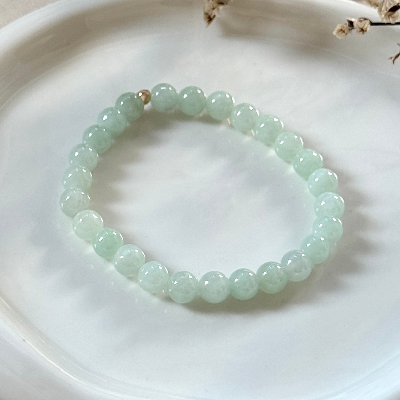 Mint Beaded Jadeite Bracelet