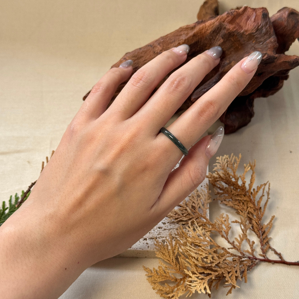 AUTUMN | Skinny Jadeite Rings
