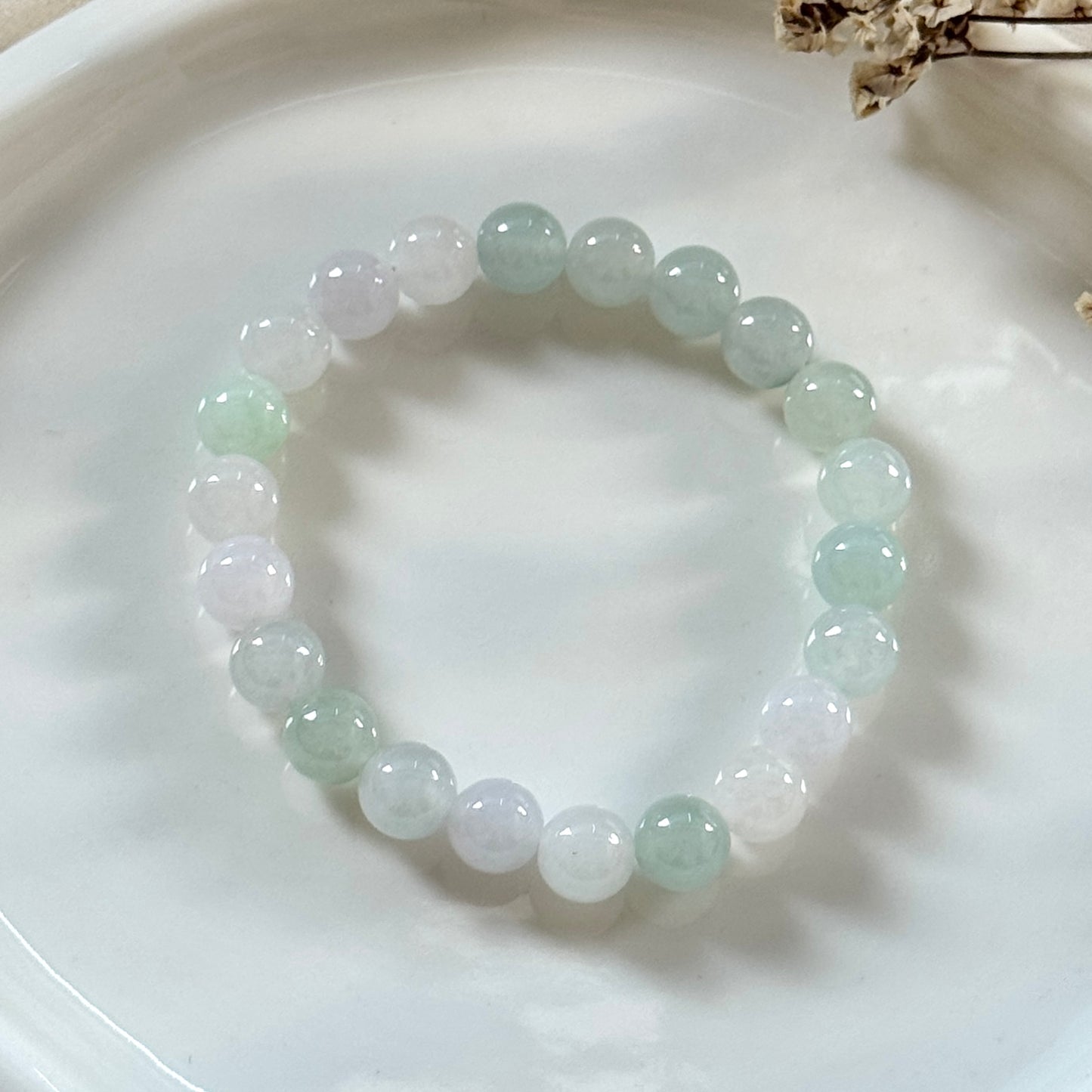 Jelly Beaded Jadeite Bracelet