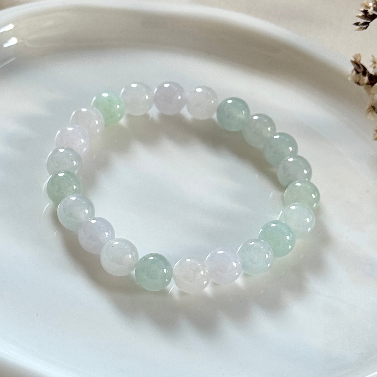 Jelly Beaded Jadeite Bracelet