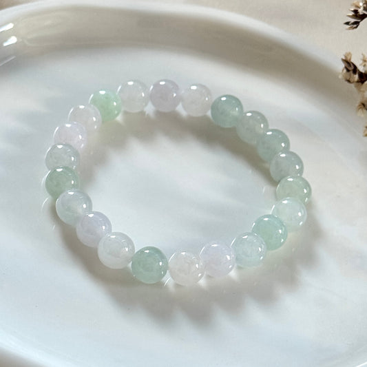Jelly Beaded Jadeite Bracelet