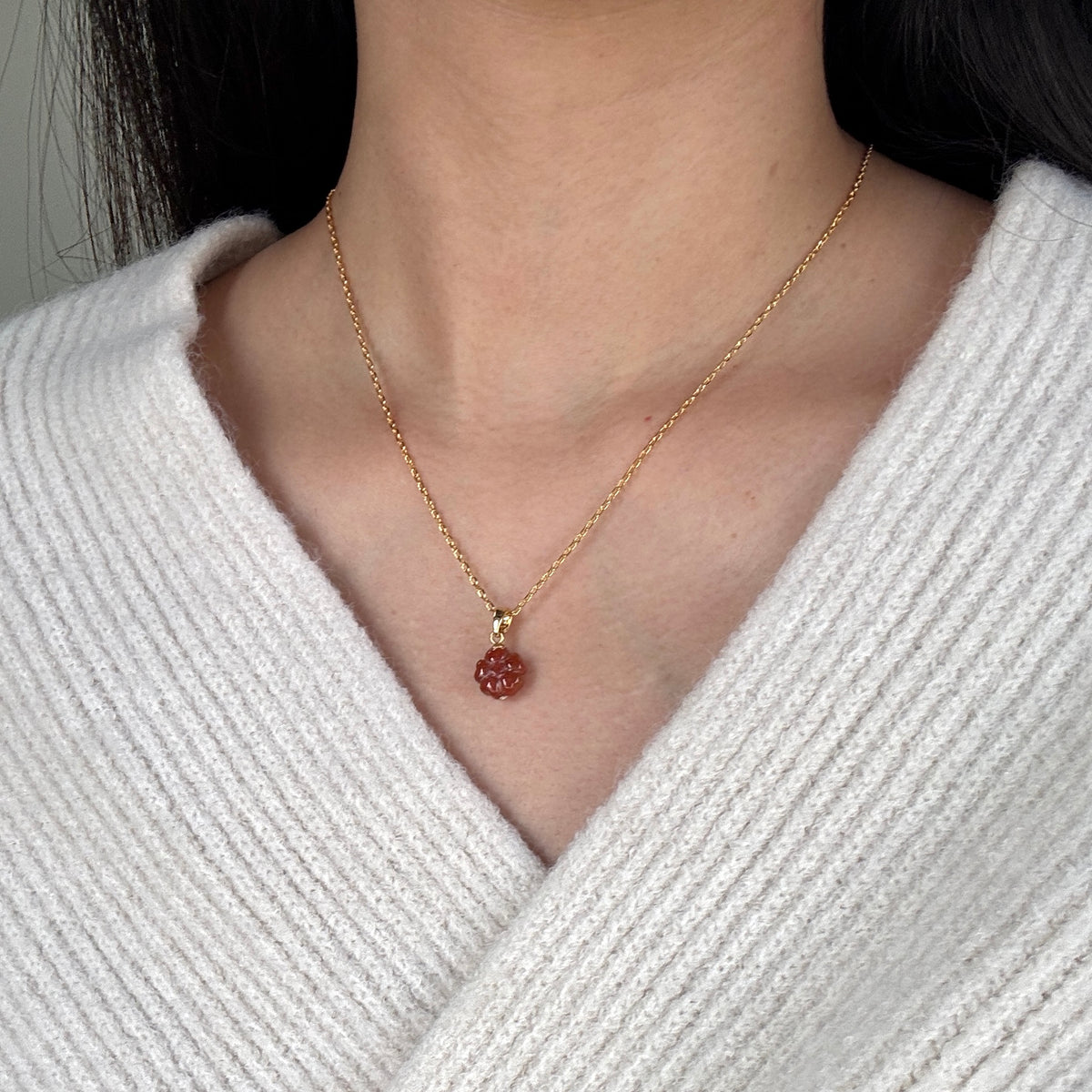AUTUMN |  Floral Jadeite Necklace