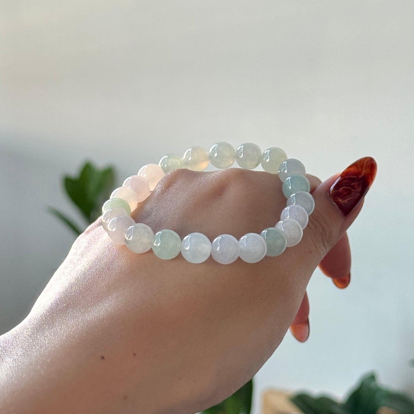 Jelly Beaded Jadeite Bracelet