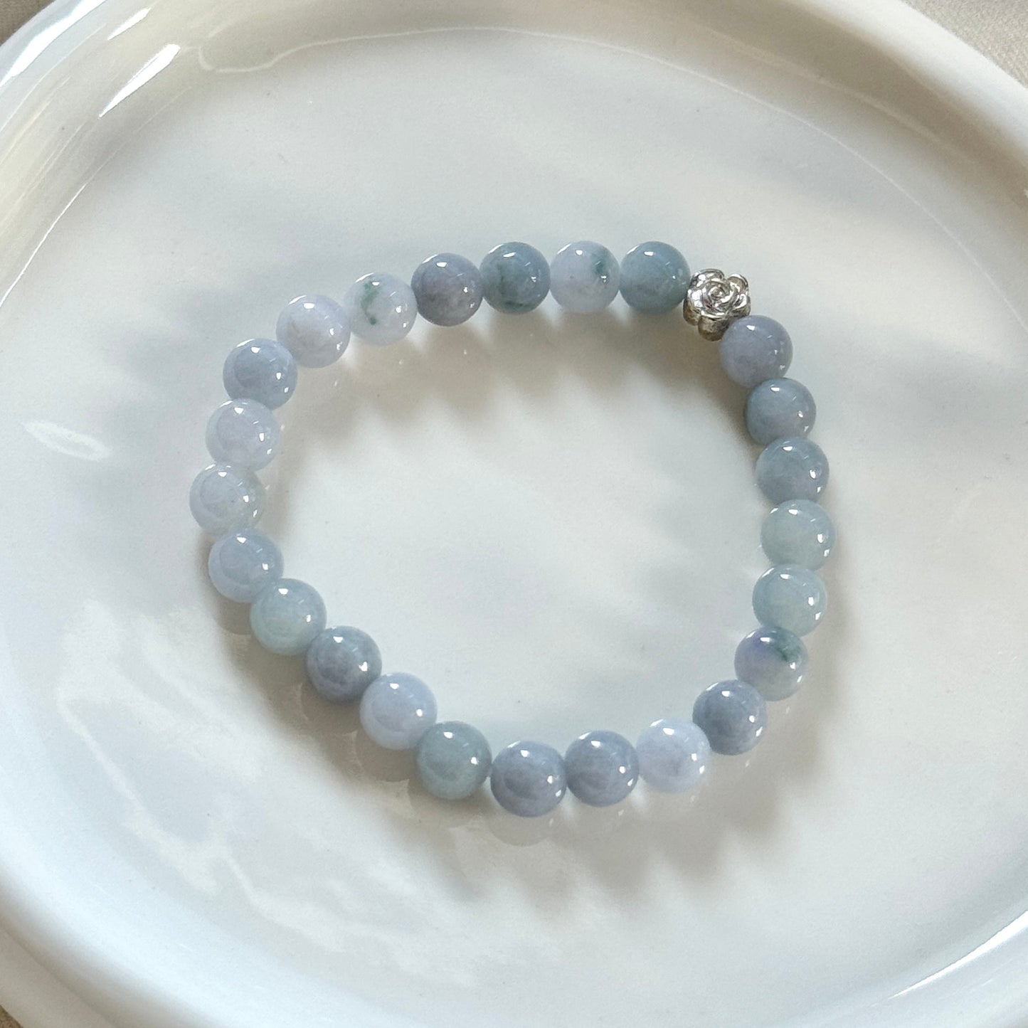 Bluebell Beaded Jadeite Bracelet