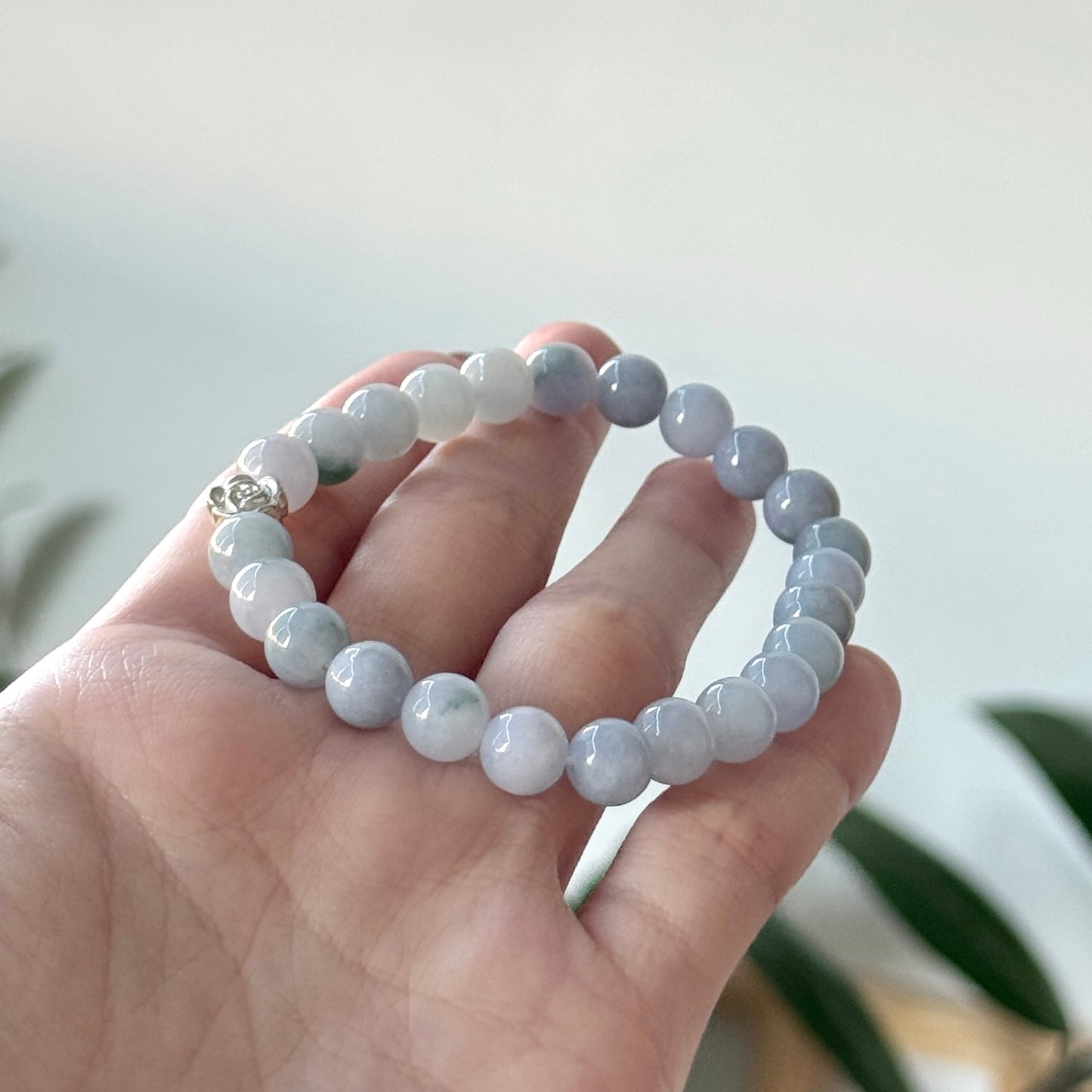 Bluebell Beaded Jadeite Bracelet