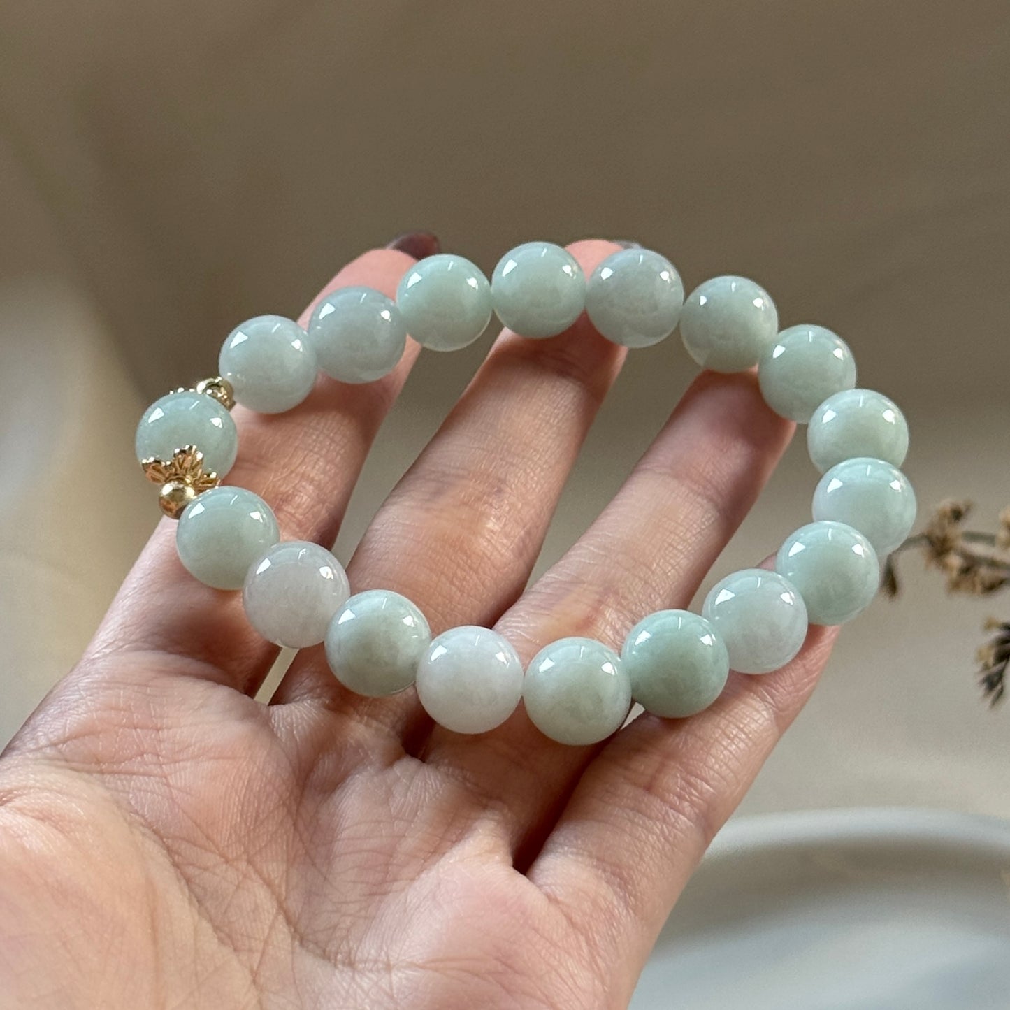 Meringue Beaded Jadeite Bracelet