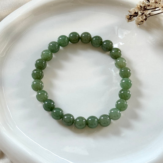 Matcha Beaded Jadeite Bracelet