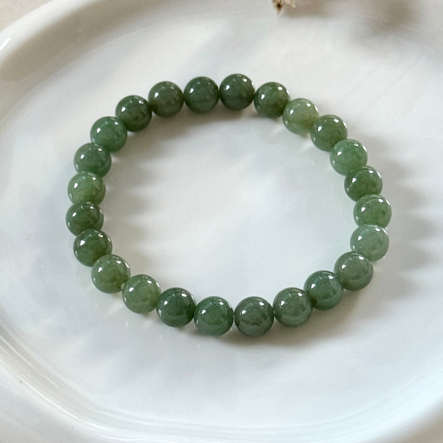 Matcha Beaded Jadeite Bracelet