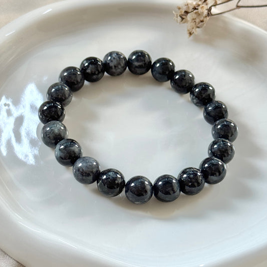 Licorice Beaded Jadeite Bracelet