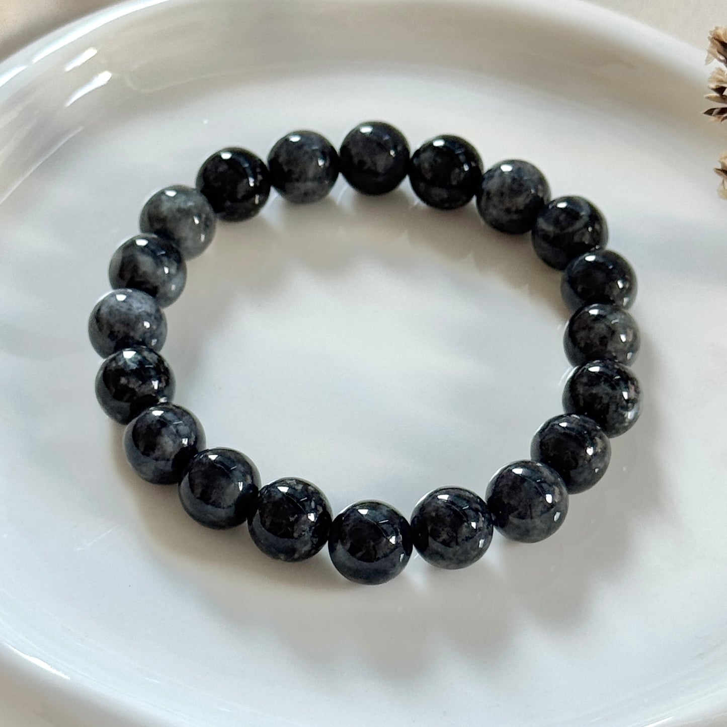 Licorice Beaded Jadeite Bracelet