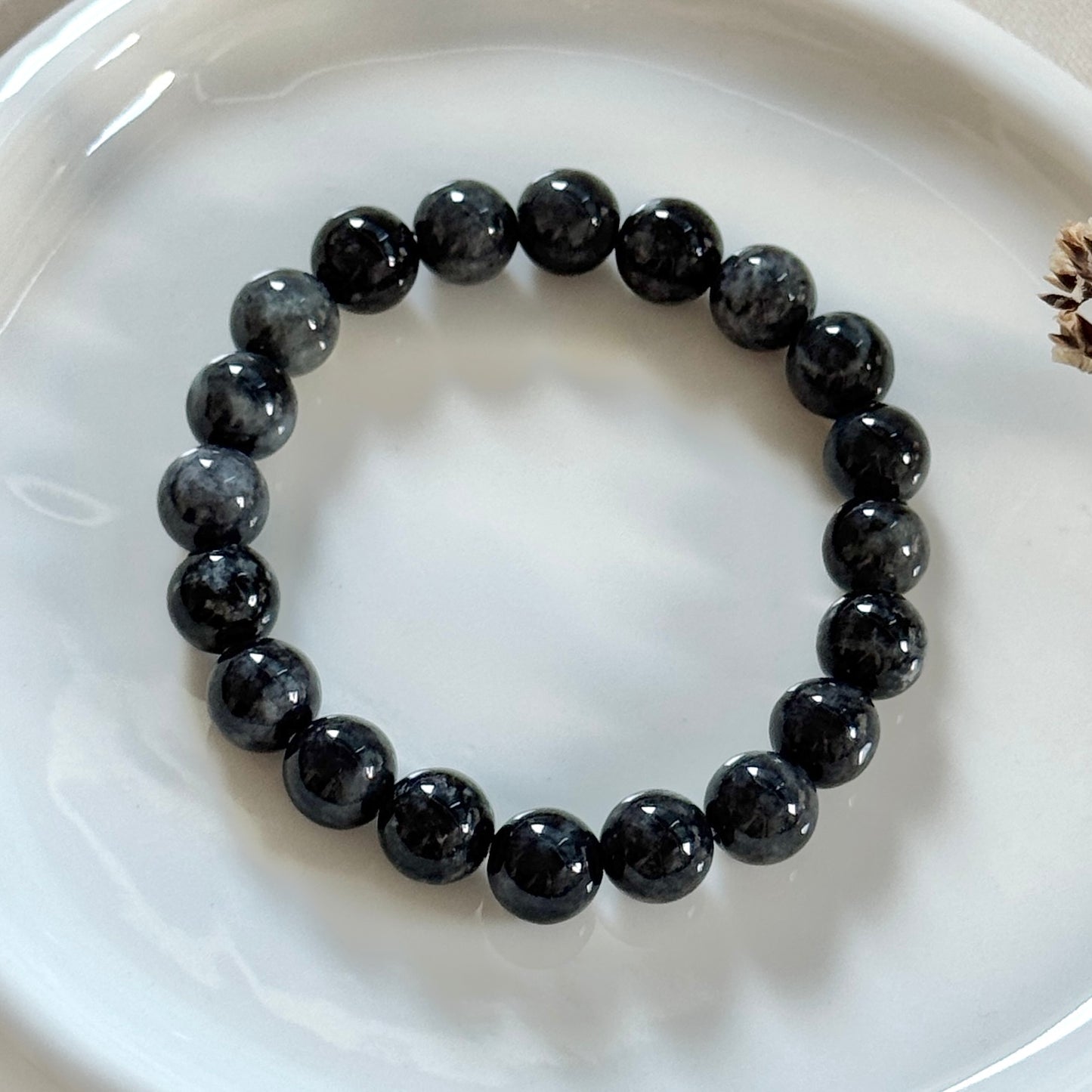 Licorice Beaded Jadeite Bracelet