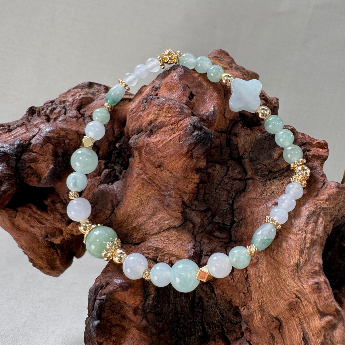 STACK | Clover Jadeite Beaded Bracelet