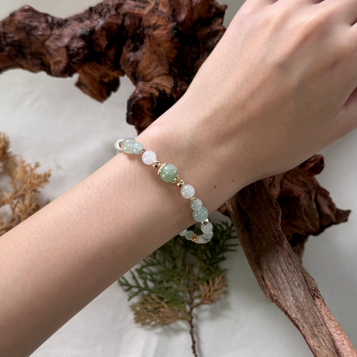 STACK | Clover Jadeite Beaded Bracelet