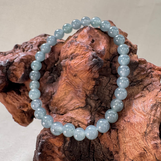 STACK | Blue-grey Jadeite Beaded Bracelet