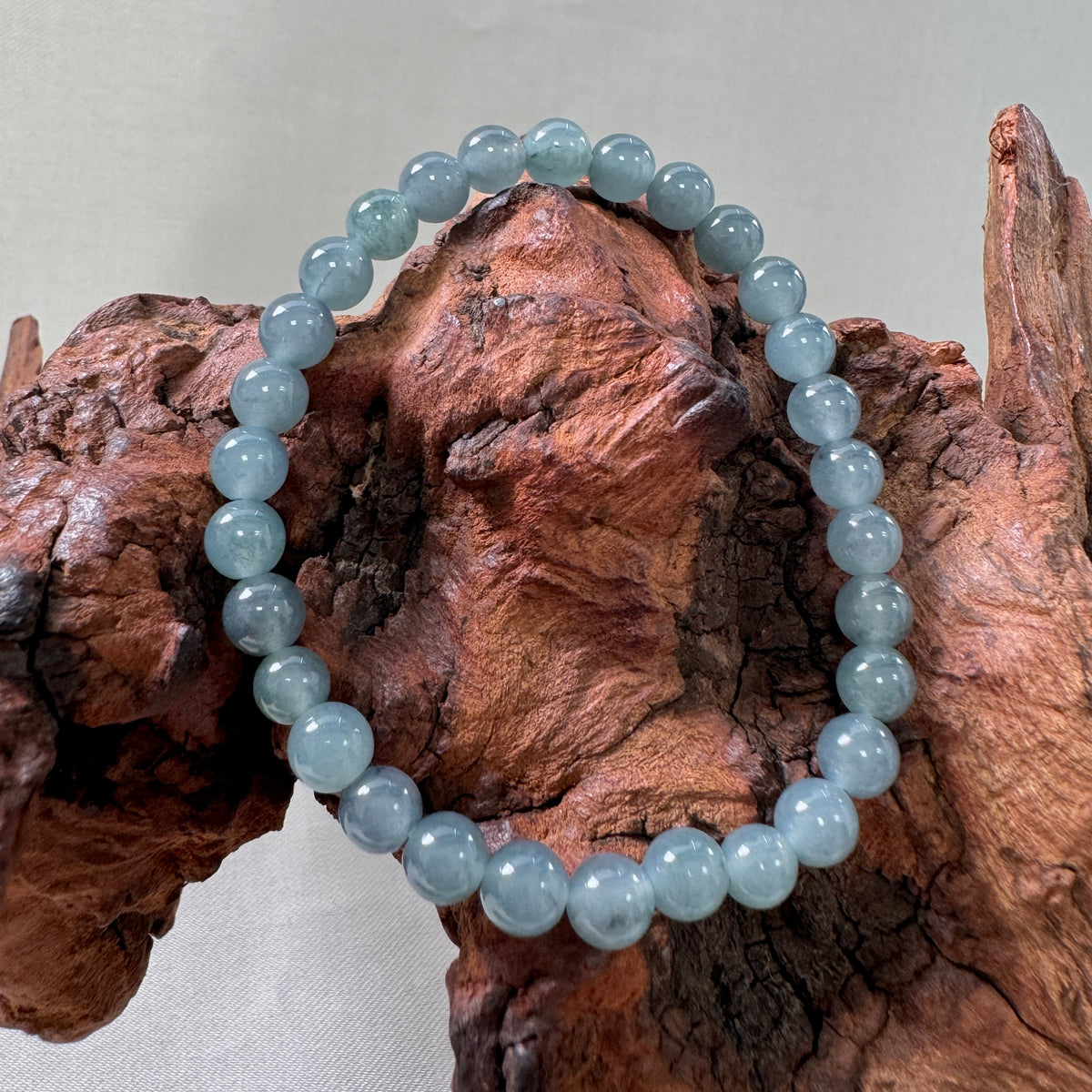 STACK | Blue-grey Jadeite Beaded Bracelet