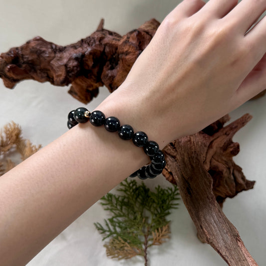STACK | Black Jadeite Beaded Bracelet