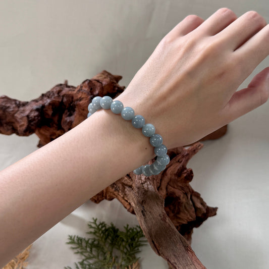 STACK | Powder Blue Jadeite Beaded Bracelet