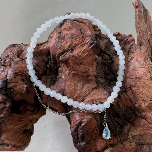 STACK | Teardrop Topaz x Jadeite Beaded Bracelet