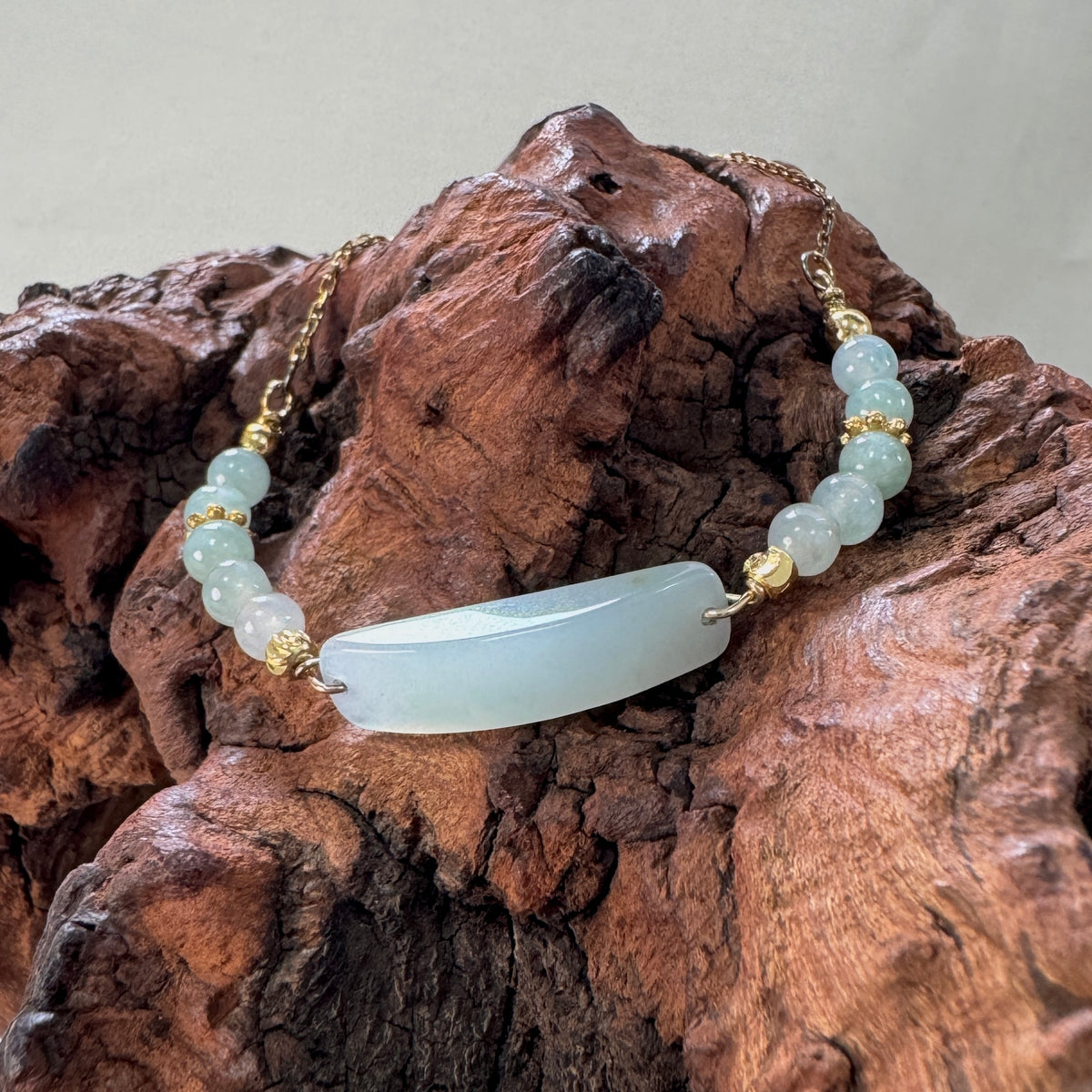 STACK | Mint Green Bar Jadeite Bracelet