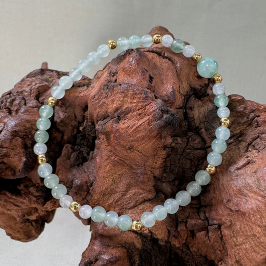 STACK | Petite Green Jadeite Beaded Bracelet