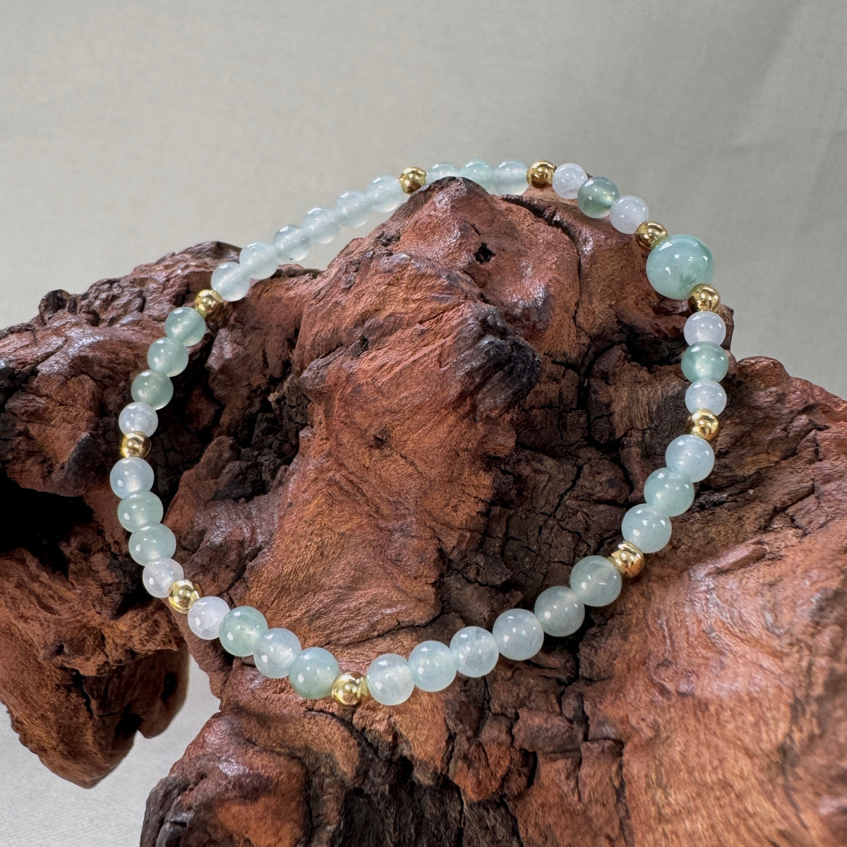 STACK | Petite Green Jadeite Beaded Bracelet