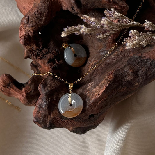 18k Amber Jadeite Necklace