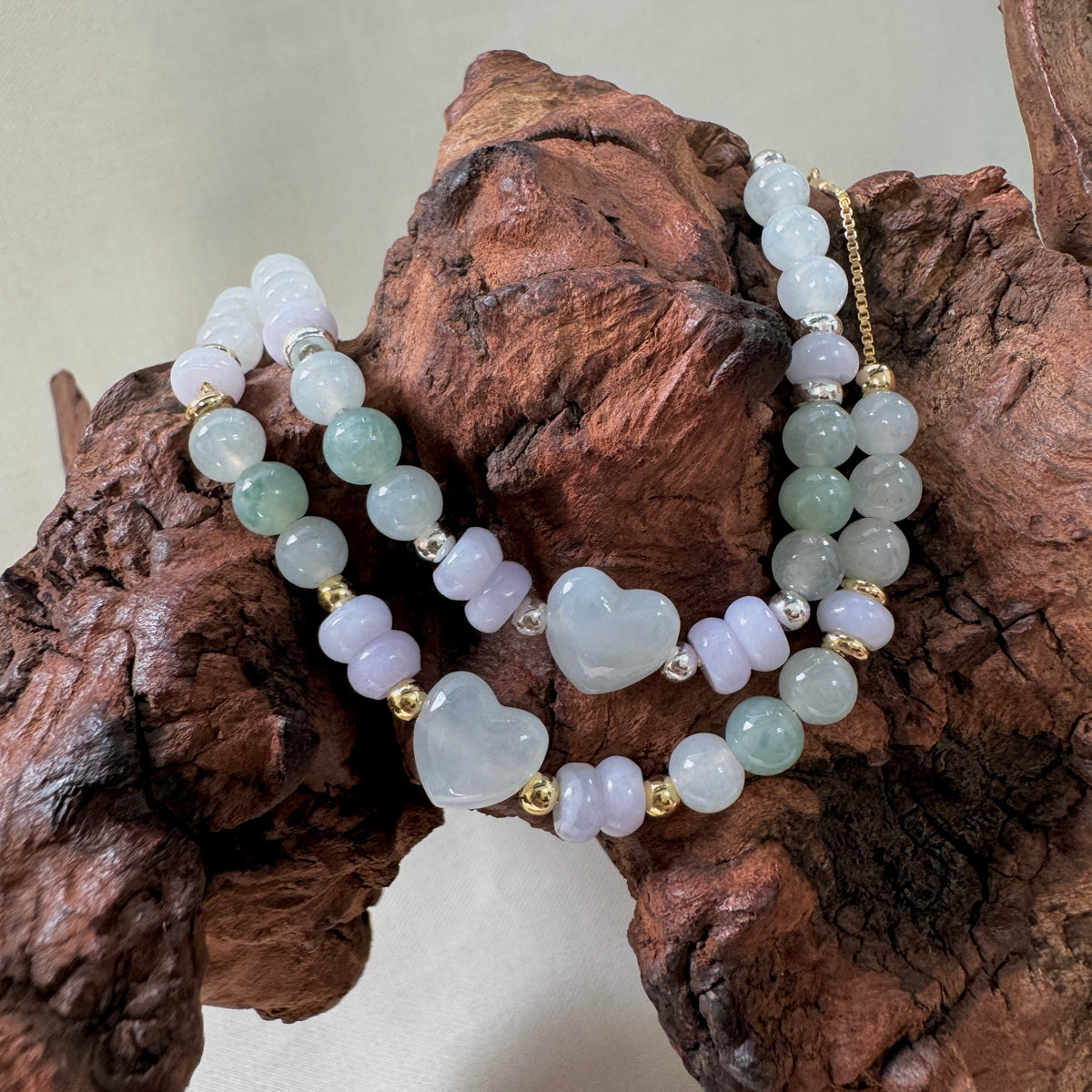 STACK | Pastel Heart Jadeite Bracelet
