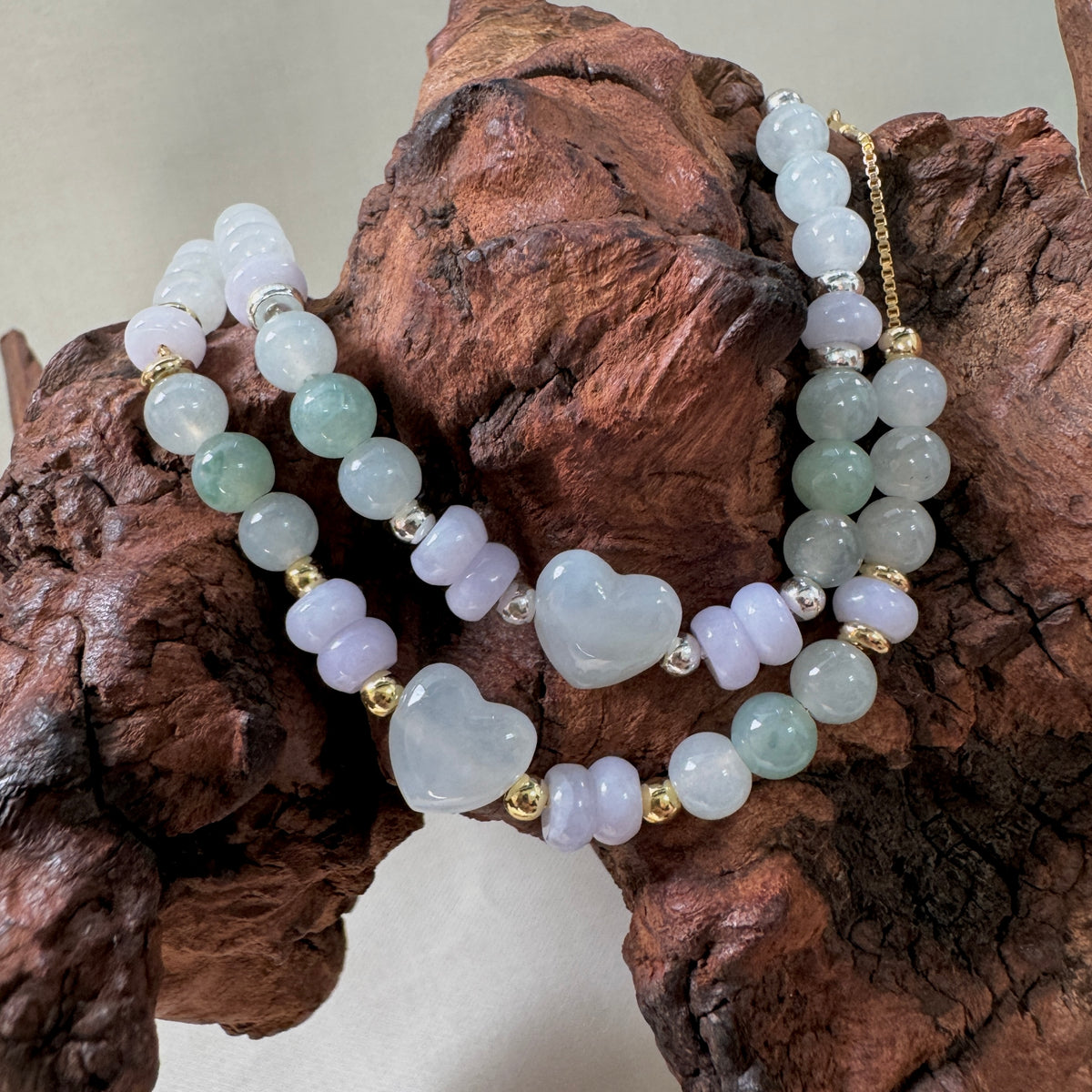 STACK | Pastel Heart Jadeite Bracelet