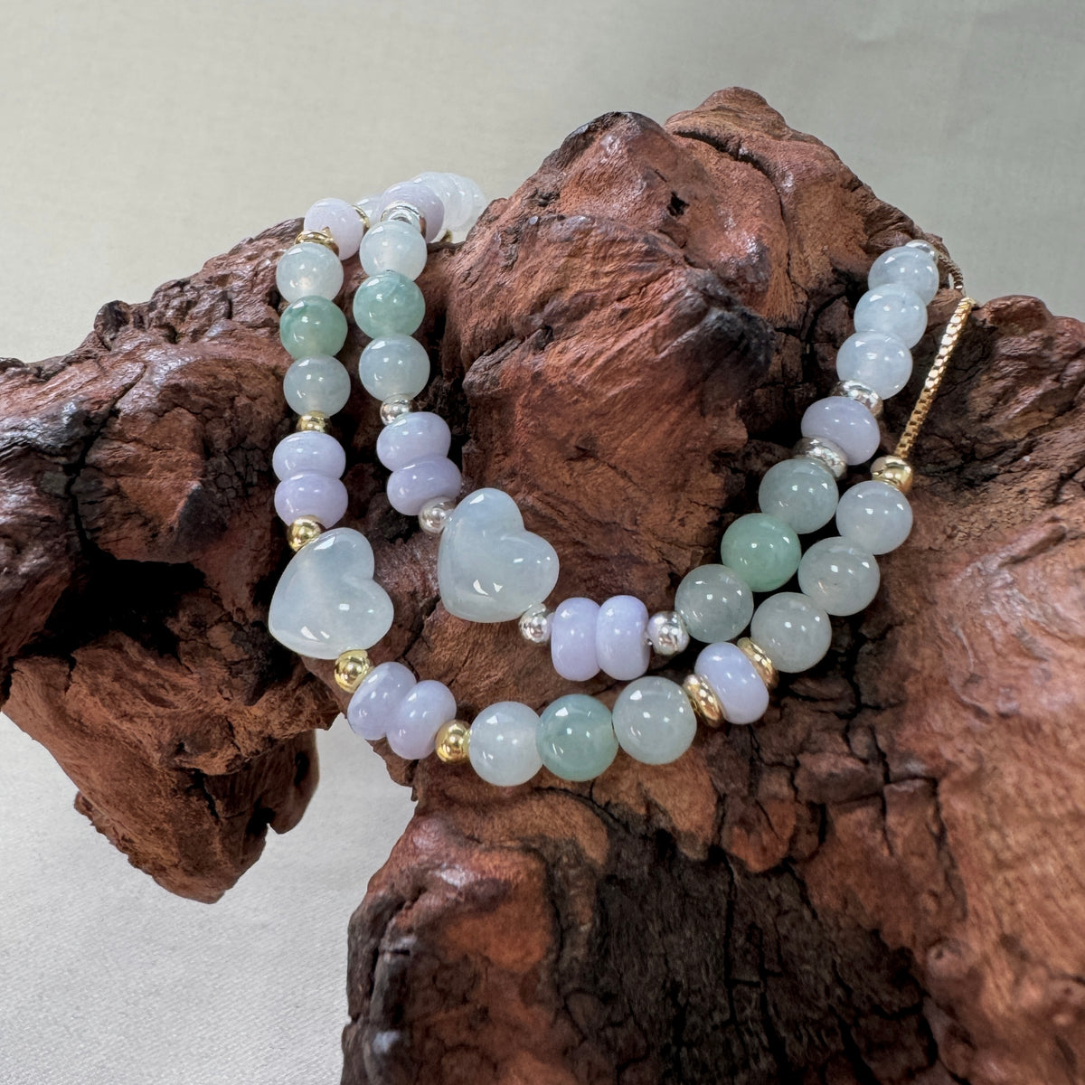 STACK | Pastel Heart Jadeite Bracelet