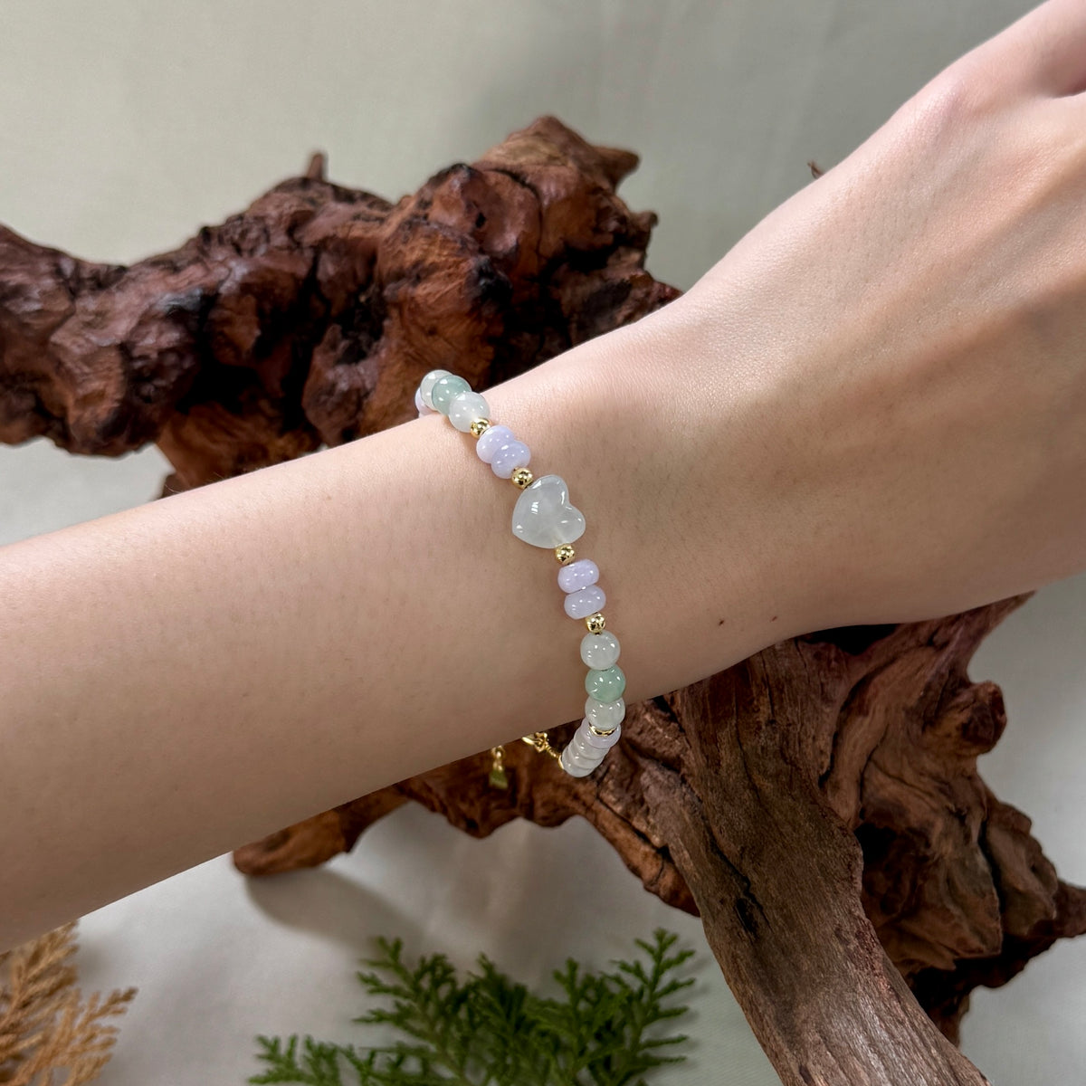 STACK | Pastel Heart Jadeite Bracelet