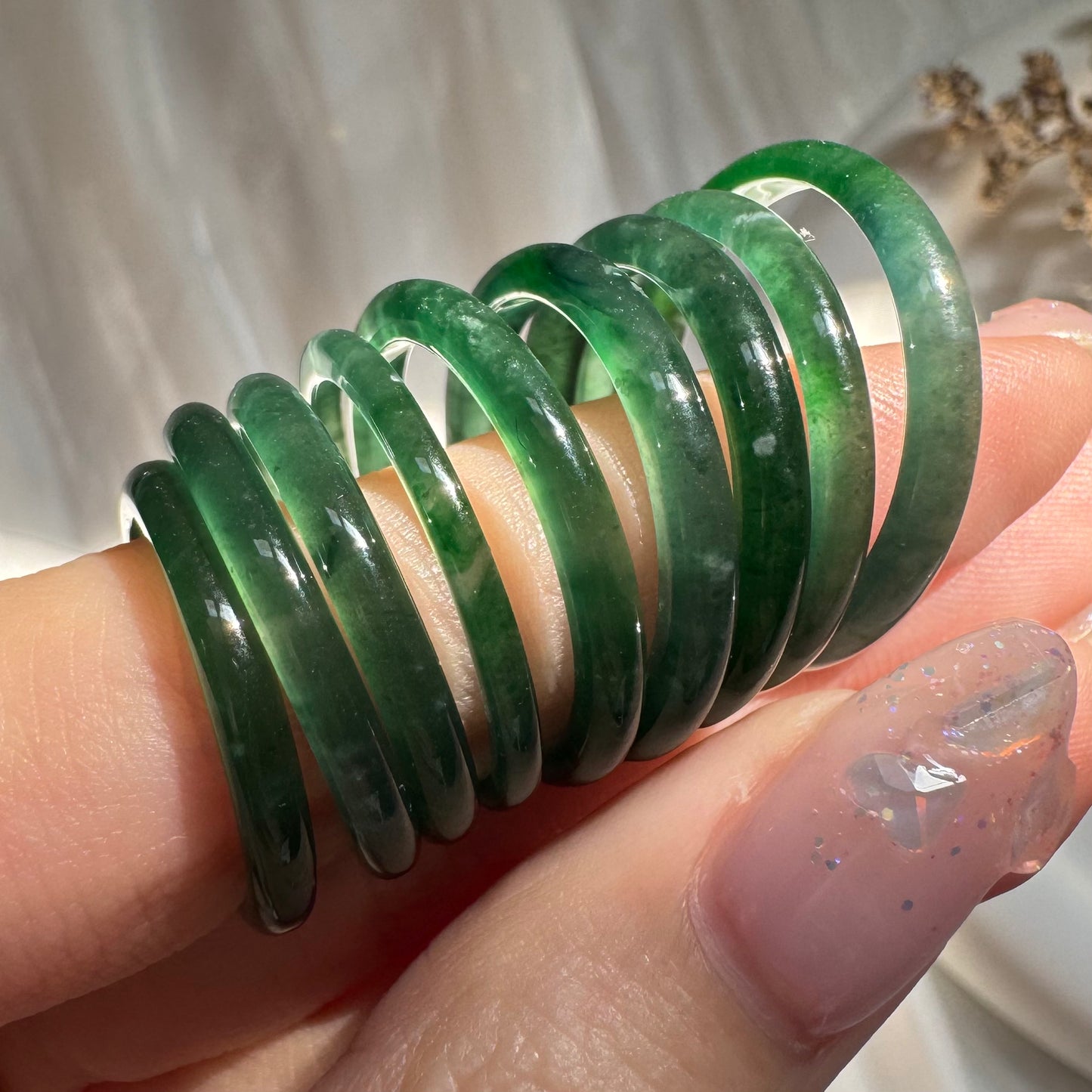 VERONESE SKINNY JADEITE RINGS
