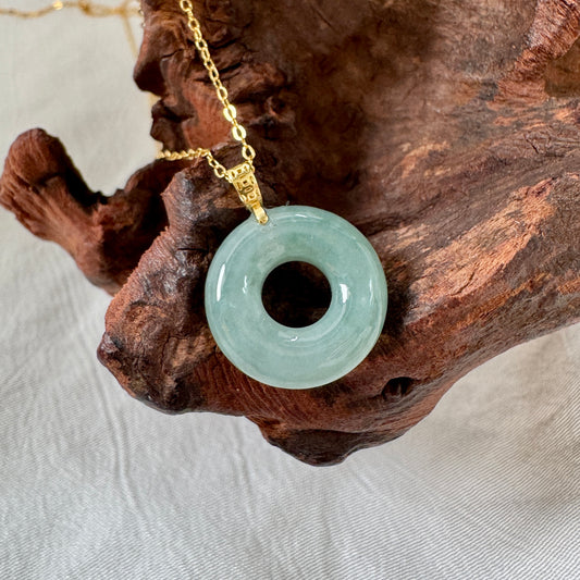 ĀN |  Celadon Doughnut Jadeite Necklace