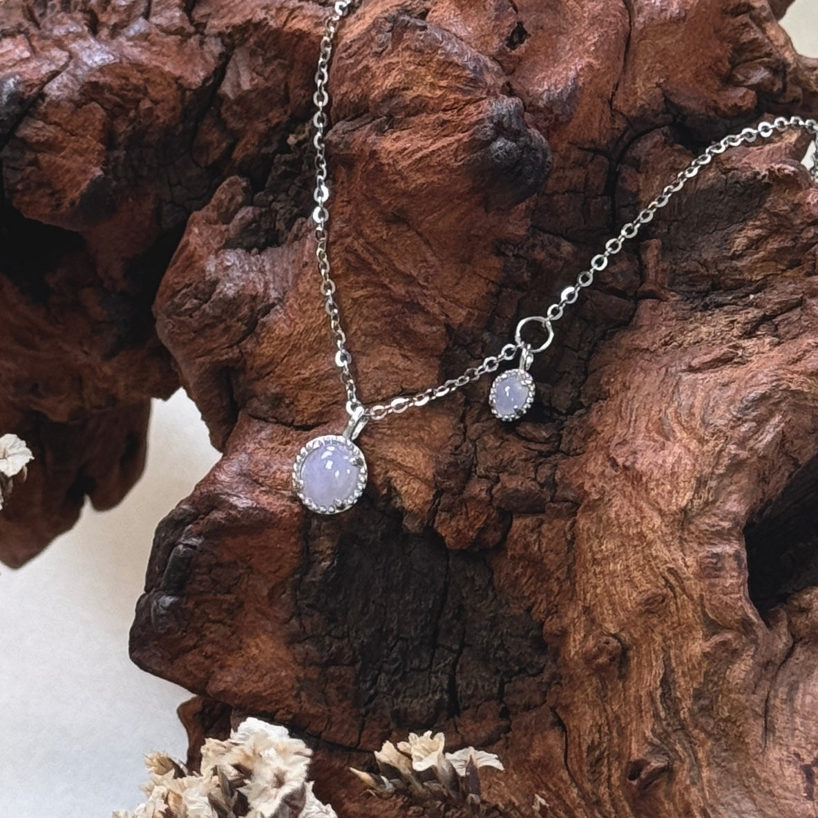 Duo Jadeite Necklace- Lavender