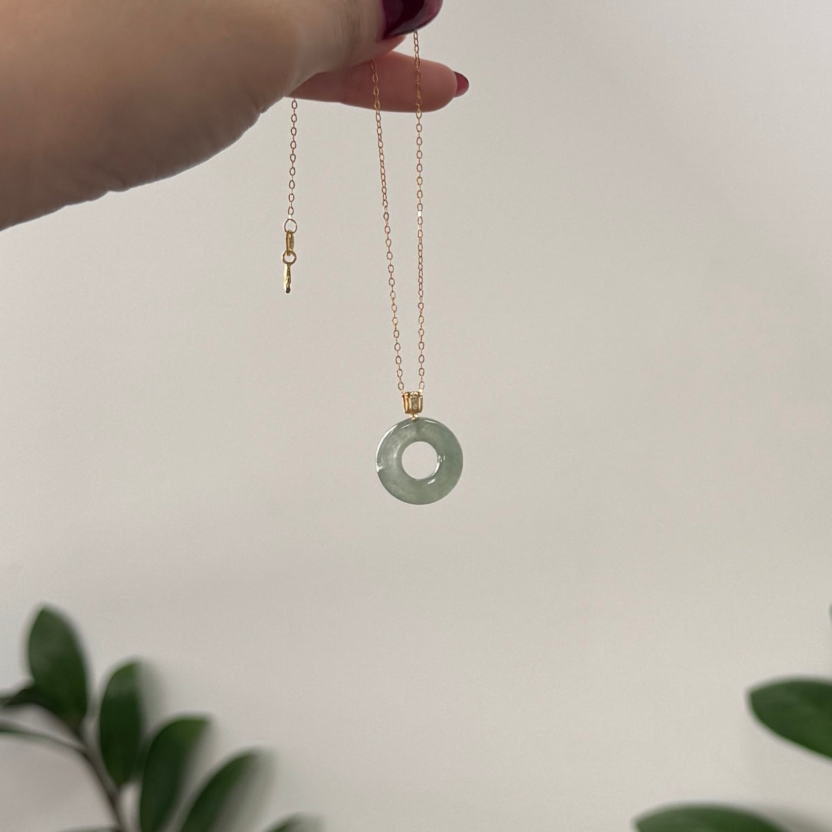 ĀN |  Sage Doughnut Jadeite Necklace