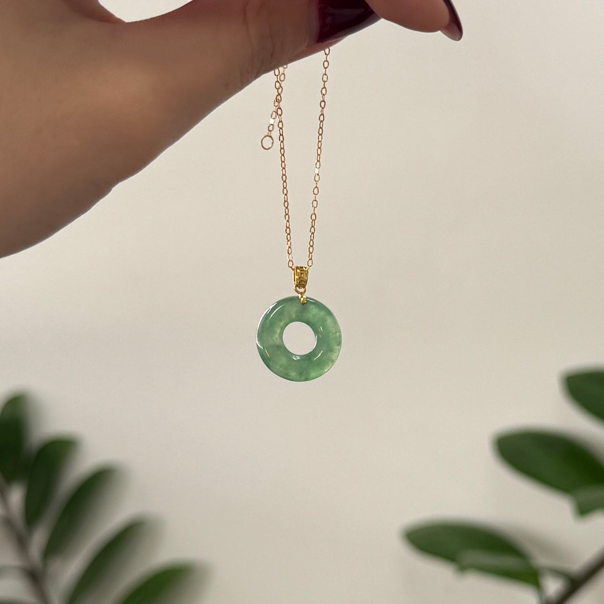 ĀN |  Green Doughnut Jadeite Necklace