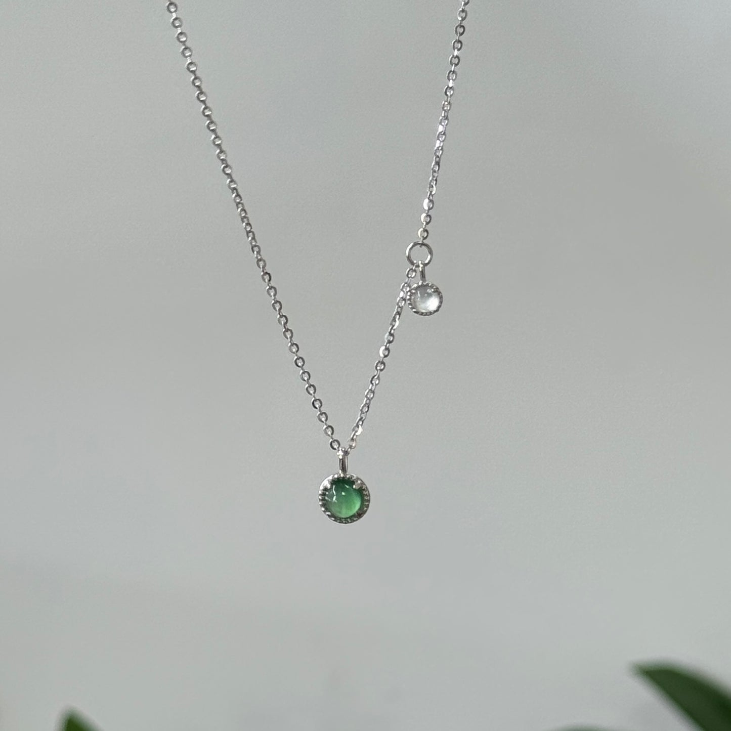 Duo Jadeite Necklace- Green and White