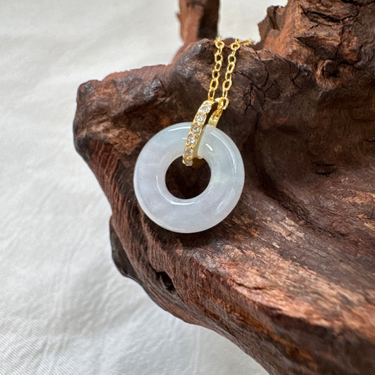 ĀN |  Milky Jadeite Doughnut Necklace