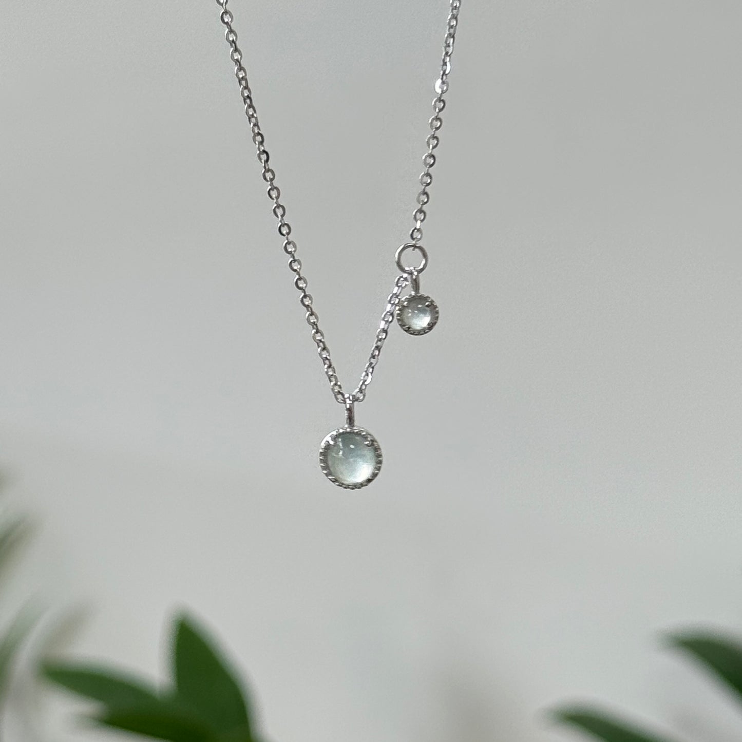 Duo Jadeite Necklace- White