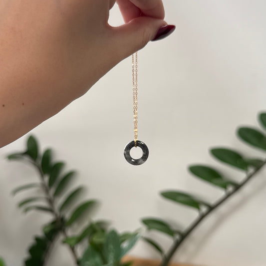 ĀN |  Wuji Jadeite Doughnut Necklace