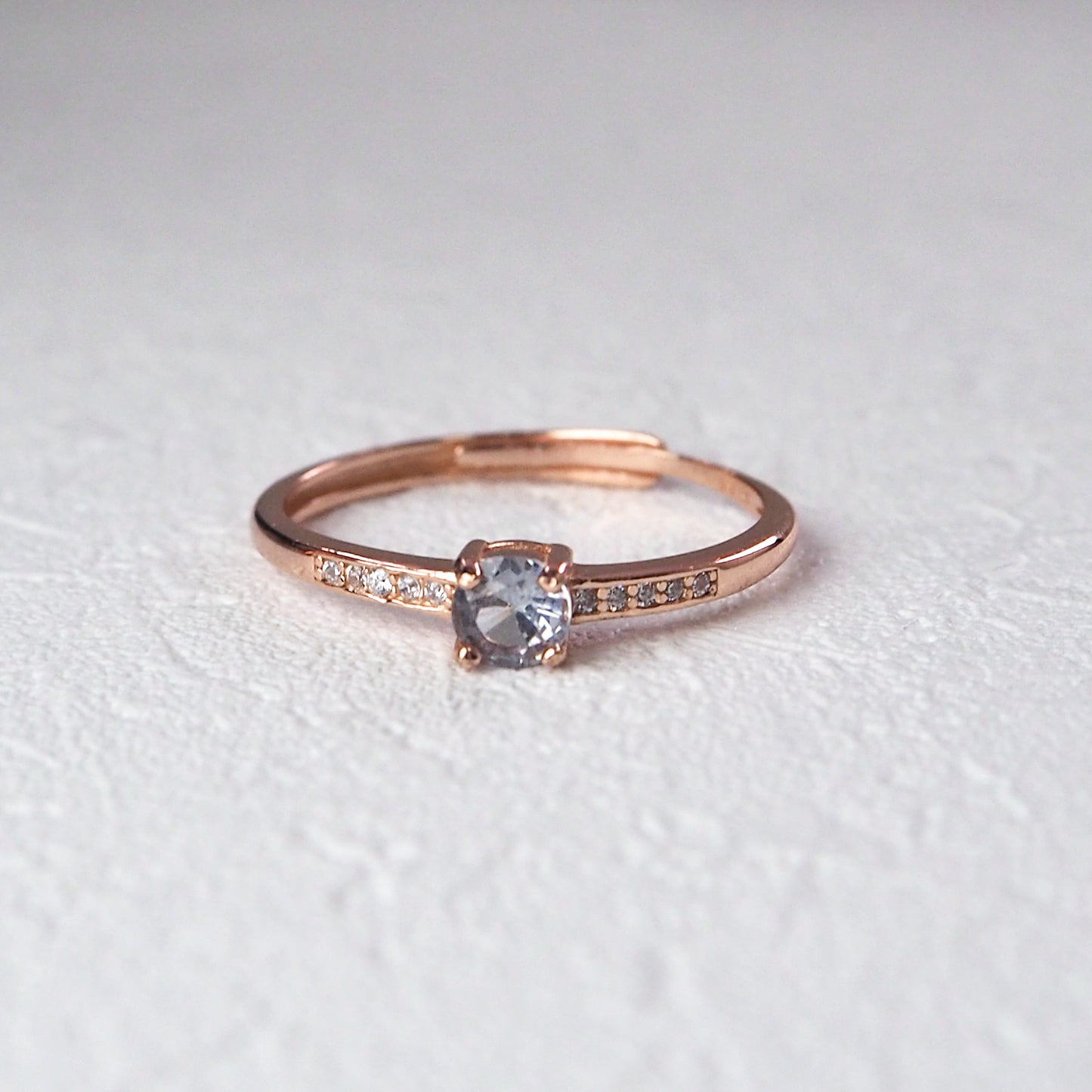 Dainty Purple Spinel Ring