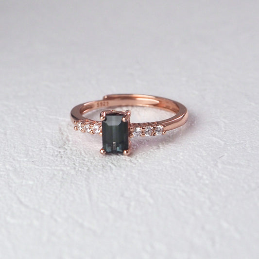 Teal Blue Tourmaline Ring