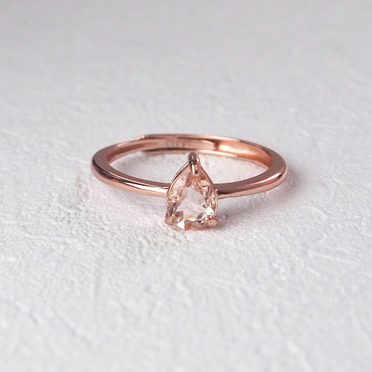 Teardrop Morganite Ring