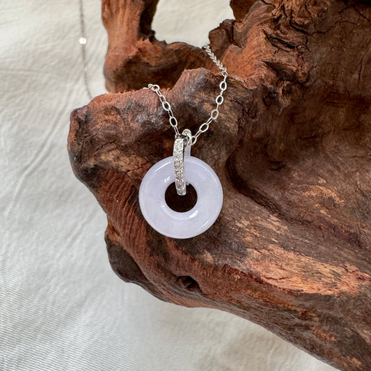 ĀN |  Lavender Jadeite Doughnut Necklace